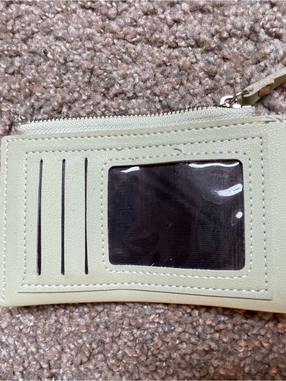 SHEIN Light Mint Cardholder Wallet with Clear ID Window